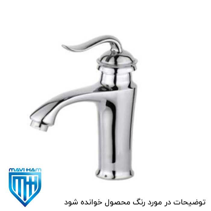 شیر روشویی تپس مدل لئوس سفید طلایی